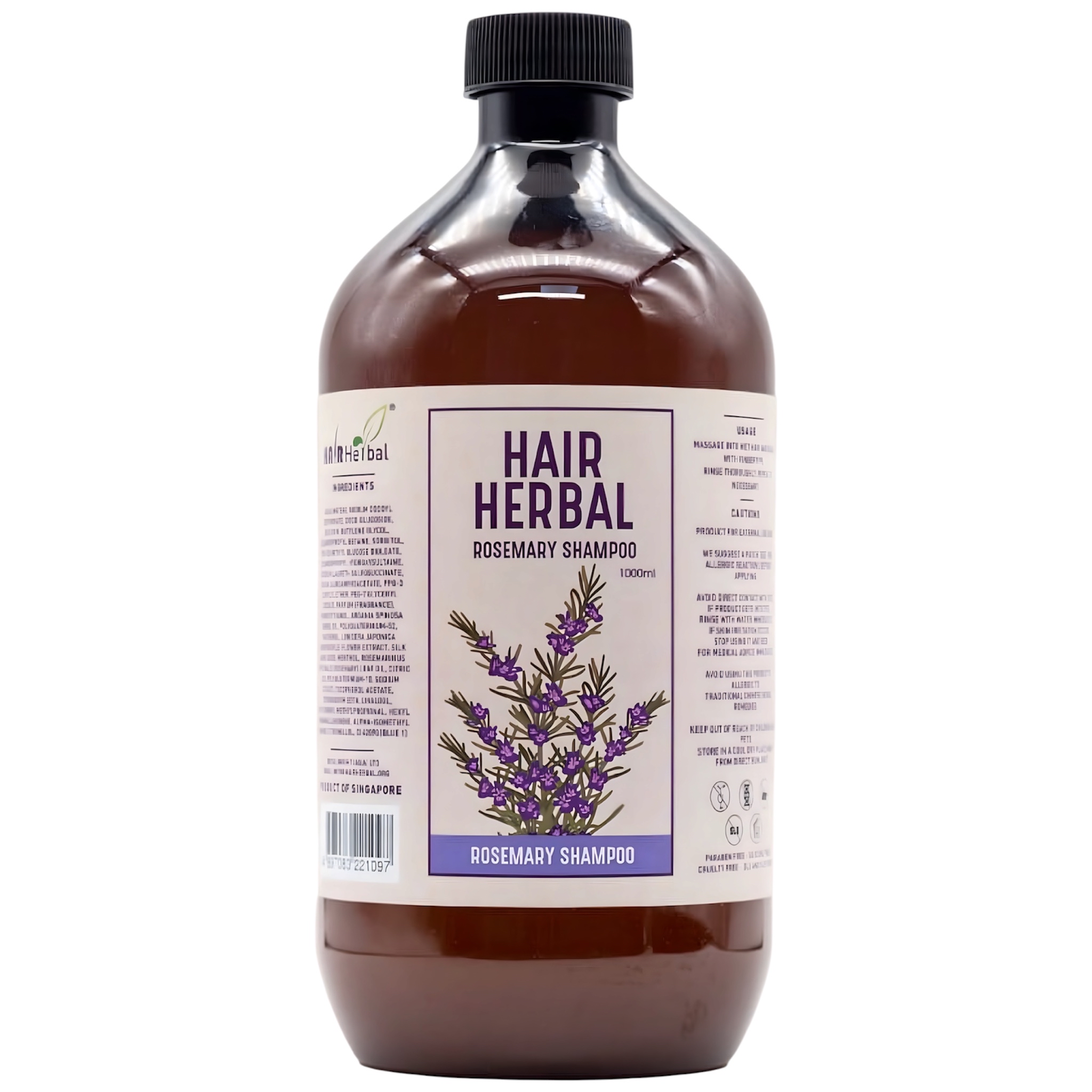 HAIR HERBAL Rosemary Shampoo  迷迭香洗髮水 1000ml （低敏、全身使用） 