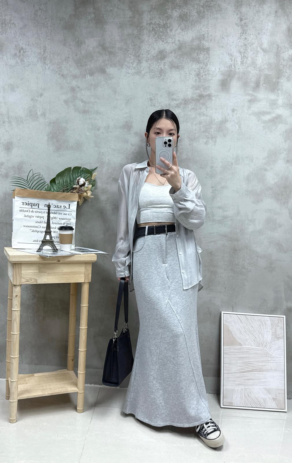 絲質側扣防曬恤衫