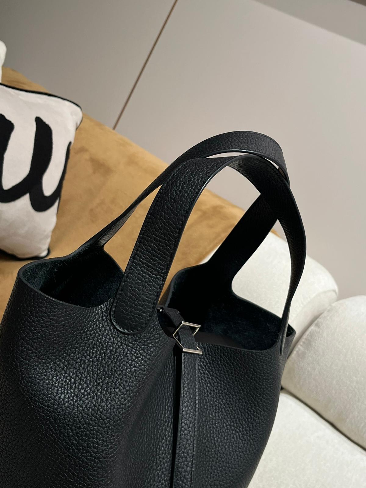 Hermes picotin 22,黑色銀扣,STAMP C 100%Authentic ,98%new  ✅key lock ✅dust bag