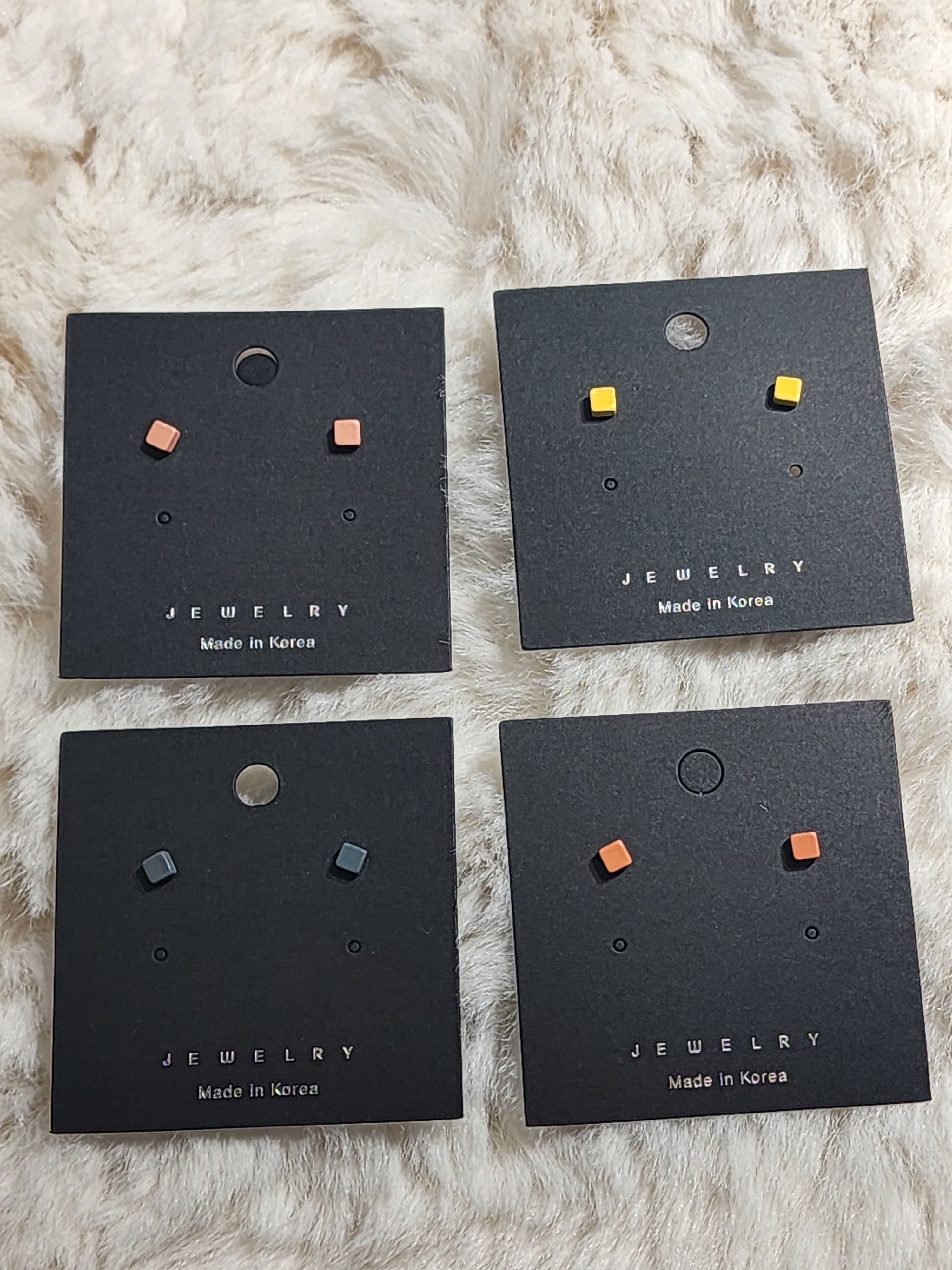 Ocr Mini Square Stud Earrings