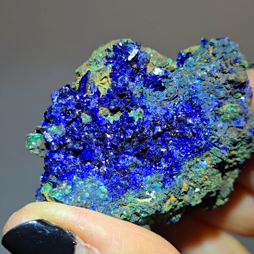 Azurite specimen with gemmy royal blue formations - AZ1
