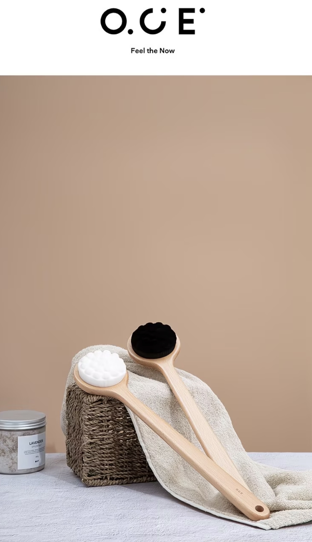 Breath wood series beech Microfiber Hair Bath Brush