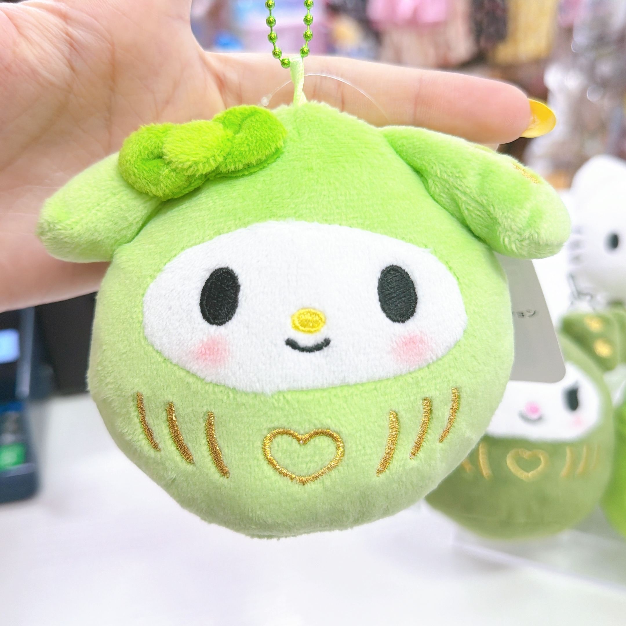 日本直送Sanrio 綠茶系列 達摩公仔/Kitty公仔掛飾
