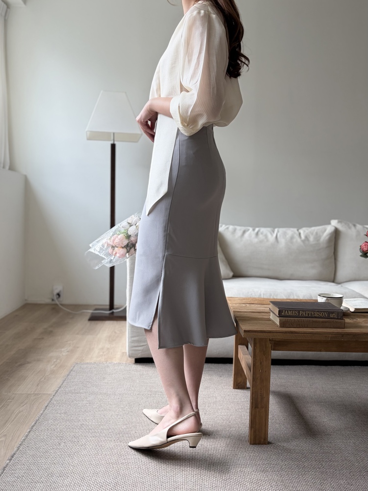 Pastel Mermaid Skirt (Misty Blue)