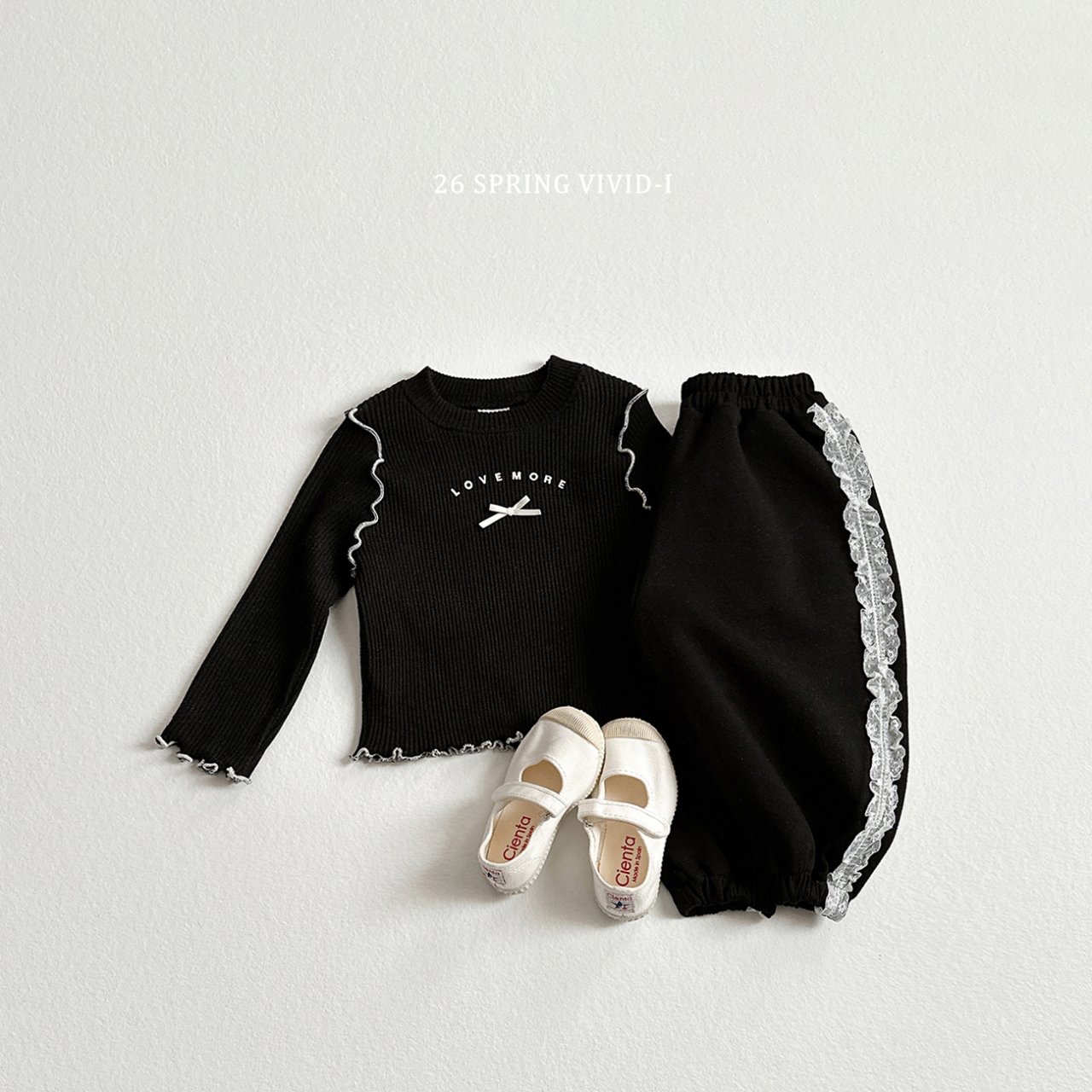 🌸預訂 韓國直送🌸🇰🇷VIVIDI三色絲帶花邊長袖上衣