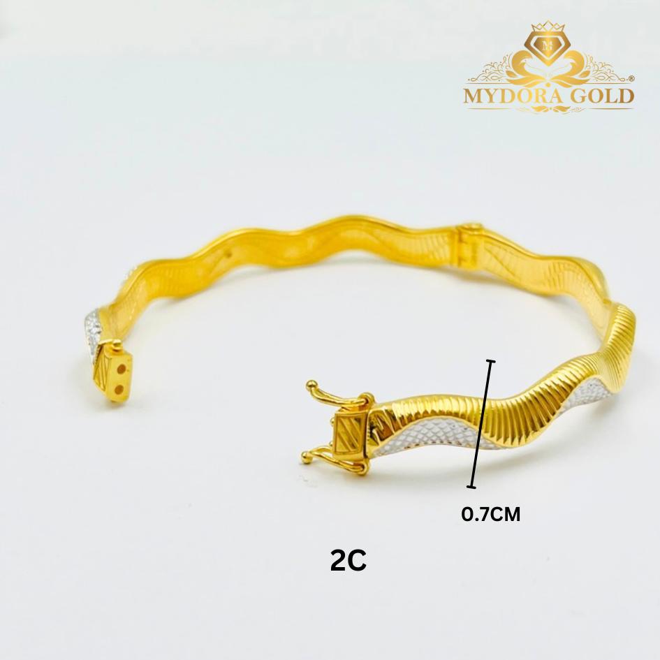 MYDORA Gelang Wave Curve Exclusive l EMAS 916/22K