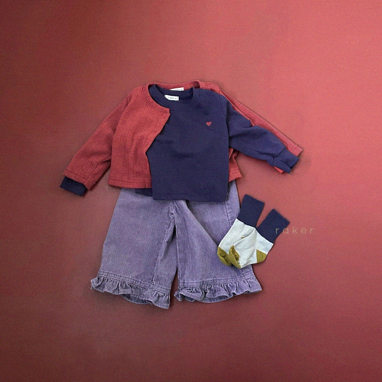 Raker | Heart Eyelet Cardigan