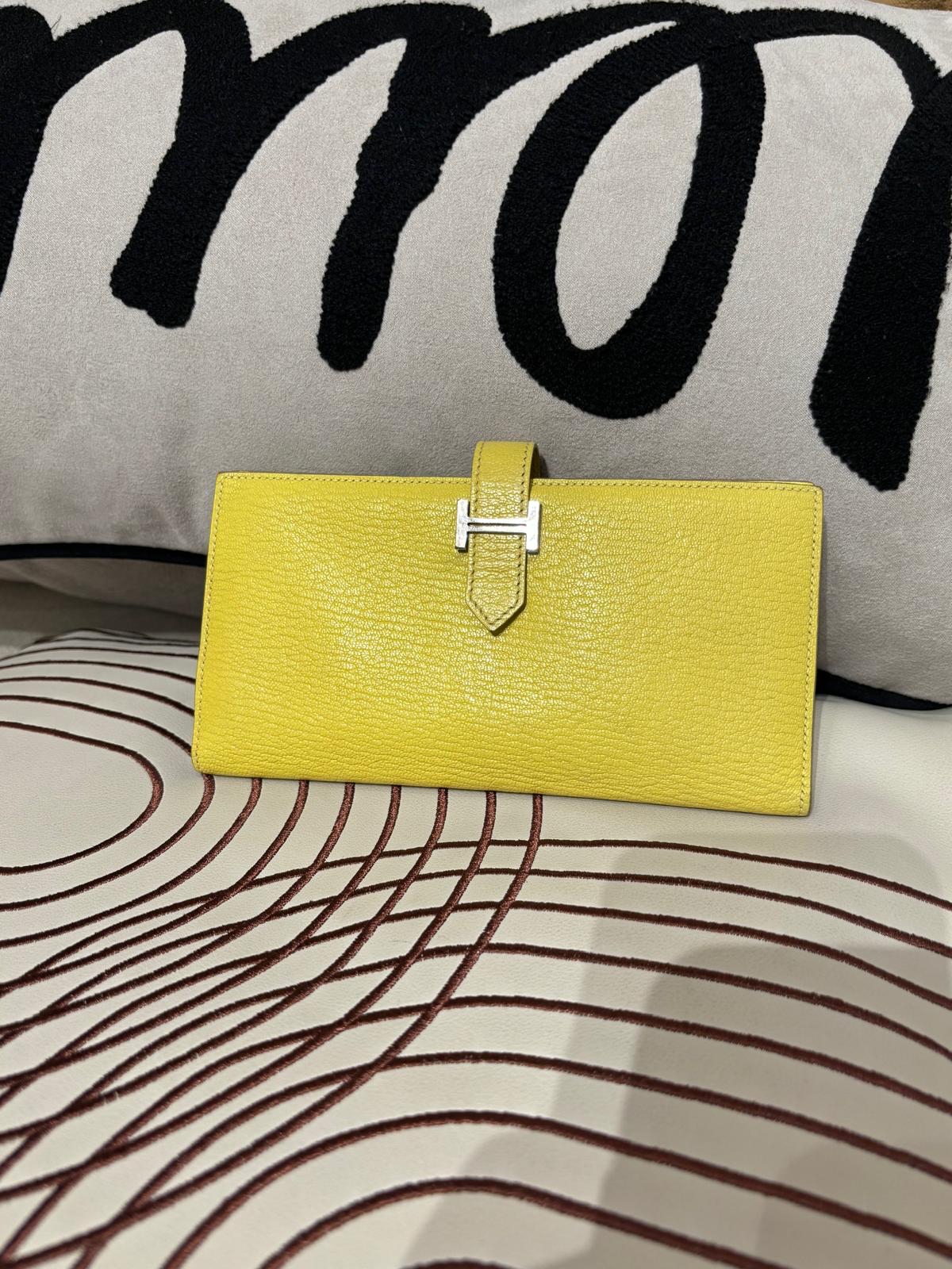 Hermes bearn wallet 山羊皮，STAMP X 100%Authentic,90%new