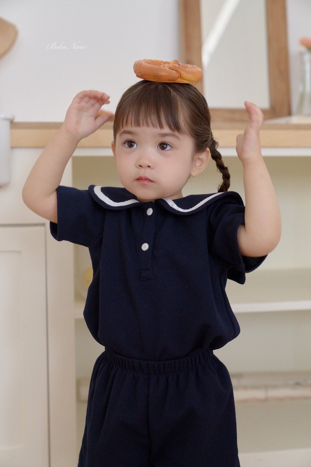 ☀️預訂 韓國直送☀️🇰🇷Bebenine兩色海洋風水手領短袖上下套裝