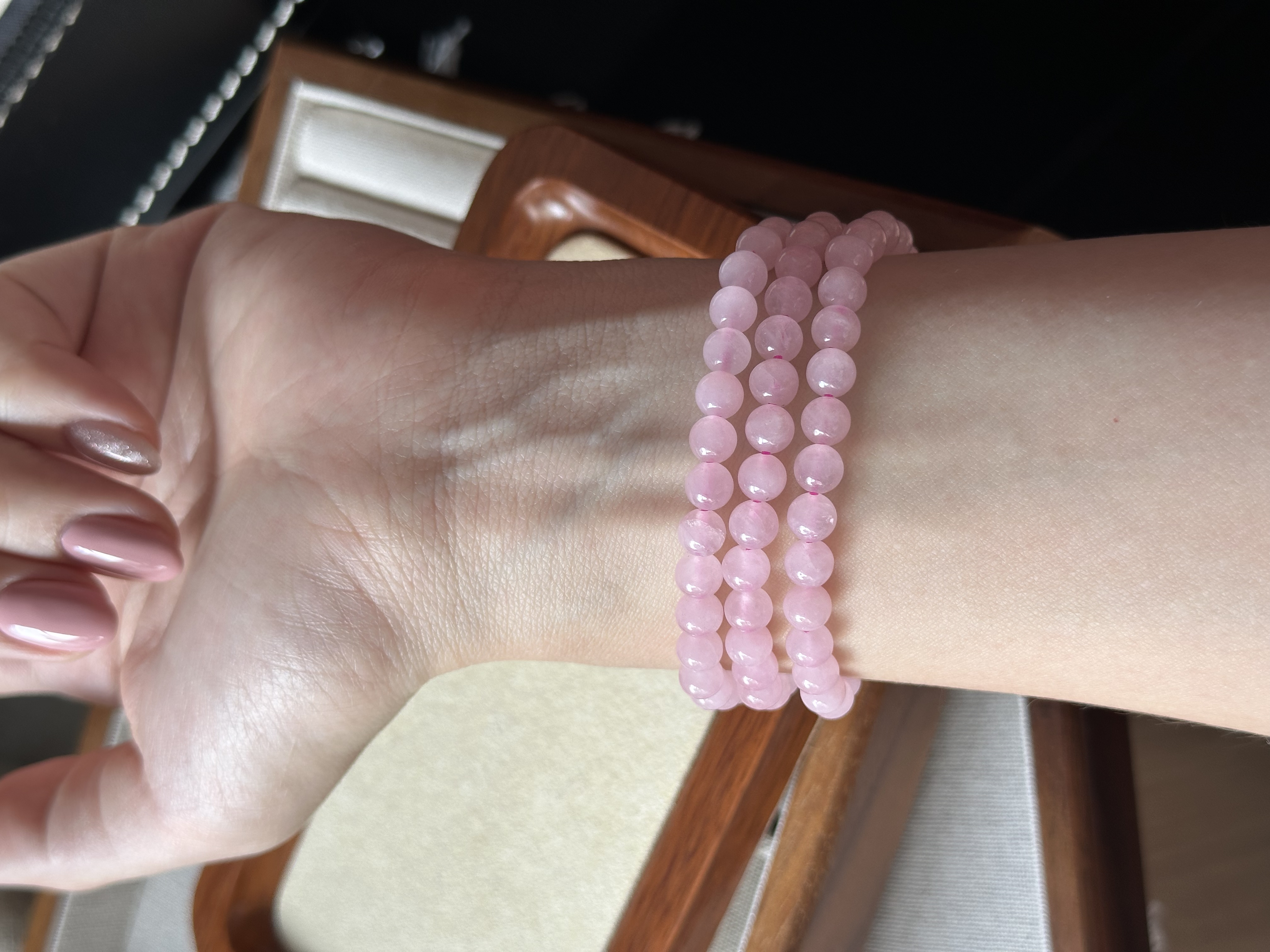 三圈粉水晶 ｜ 3 laps Rose Quartz 6m+