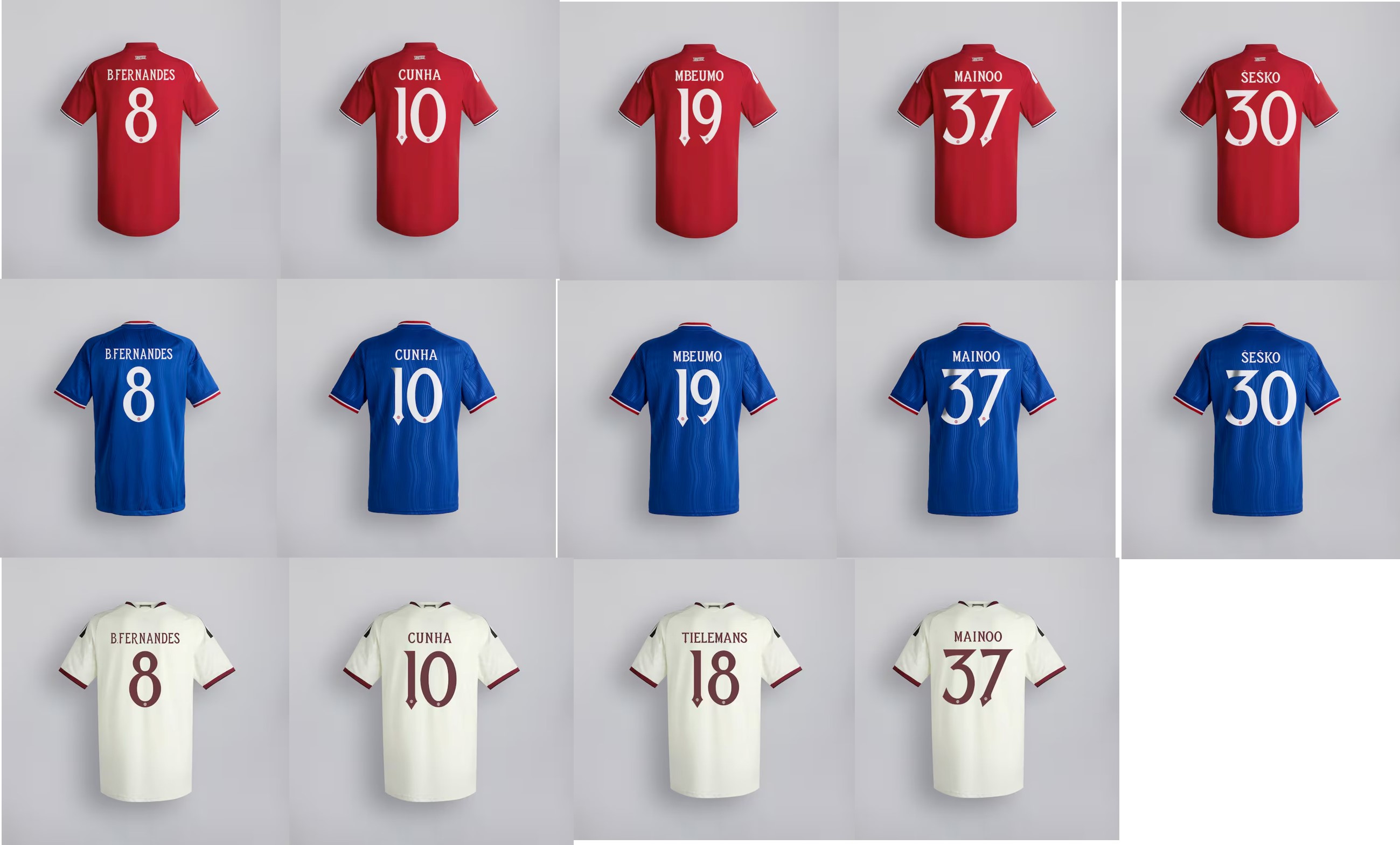 Manchester United 曼聯 2026-27 杯賽印字 (內有多選，不包括球衣)