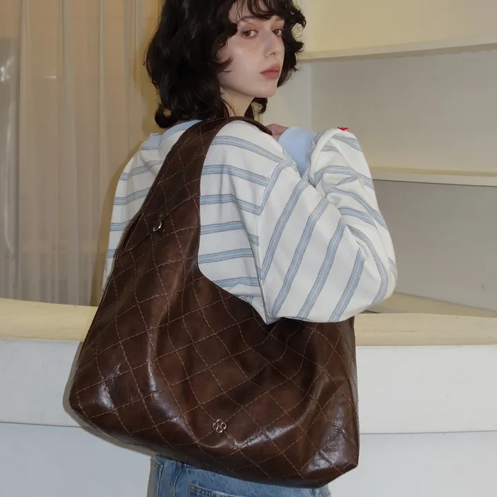 [HEEARI] Margot Leather Qualting Shoulder Bag (3種)