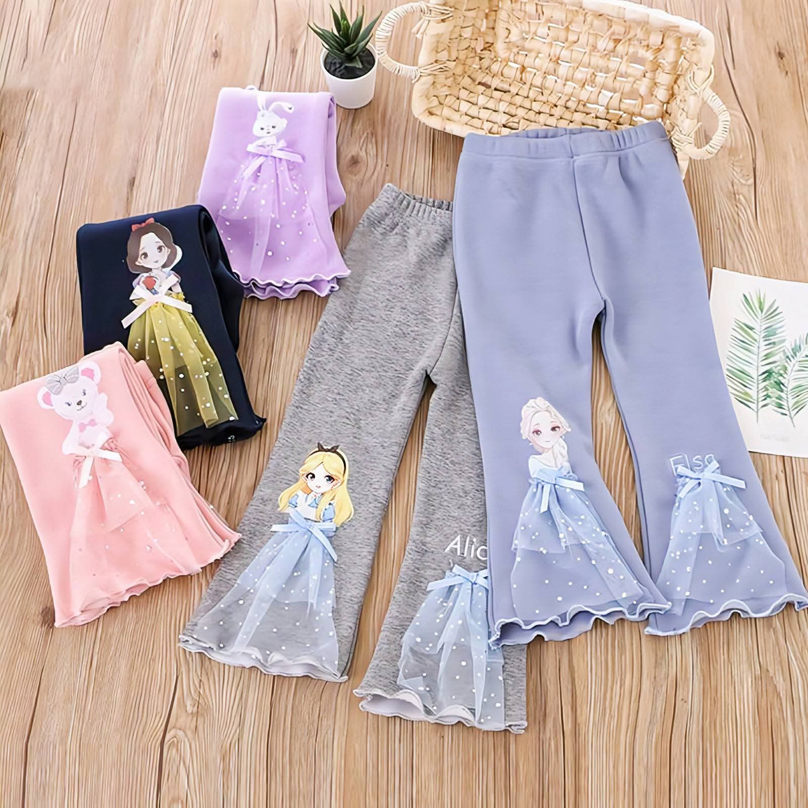 A65-A68 女童纯棉微喇legging裤