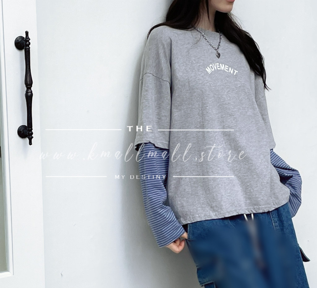  🍂初秋預訂✅ 假兩件英文字Tee