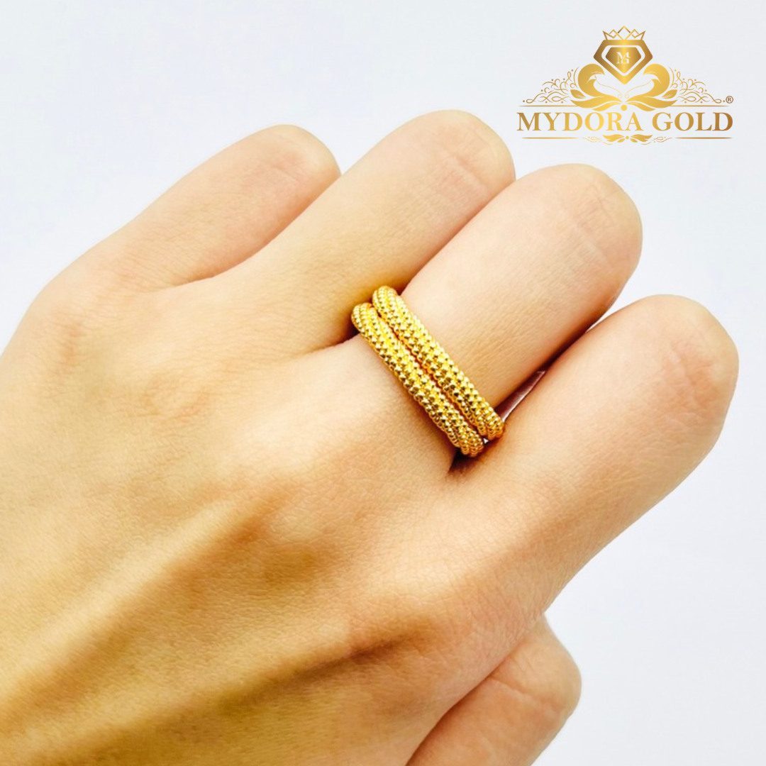 MYDORA Cincin Belah Rotan Pintal Jagung (5G) l EMAS 916/22K