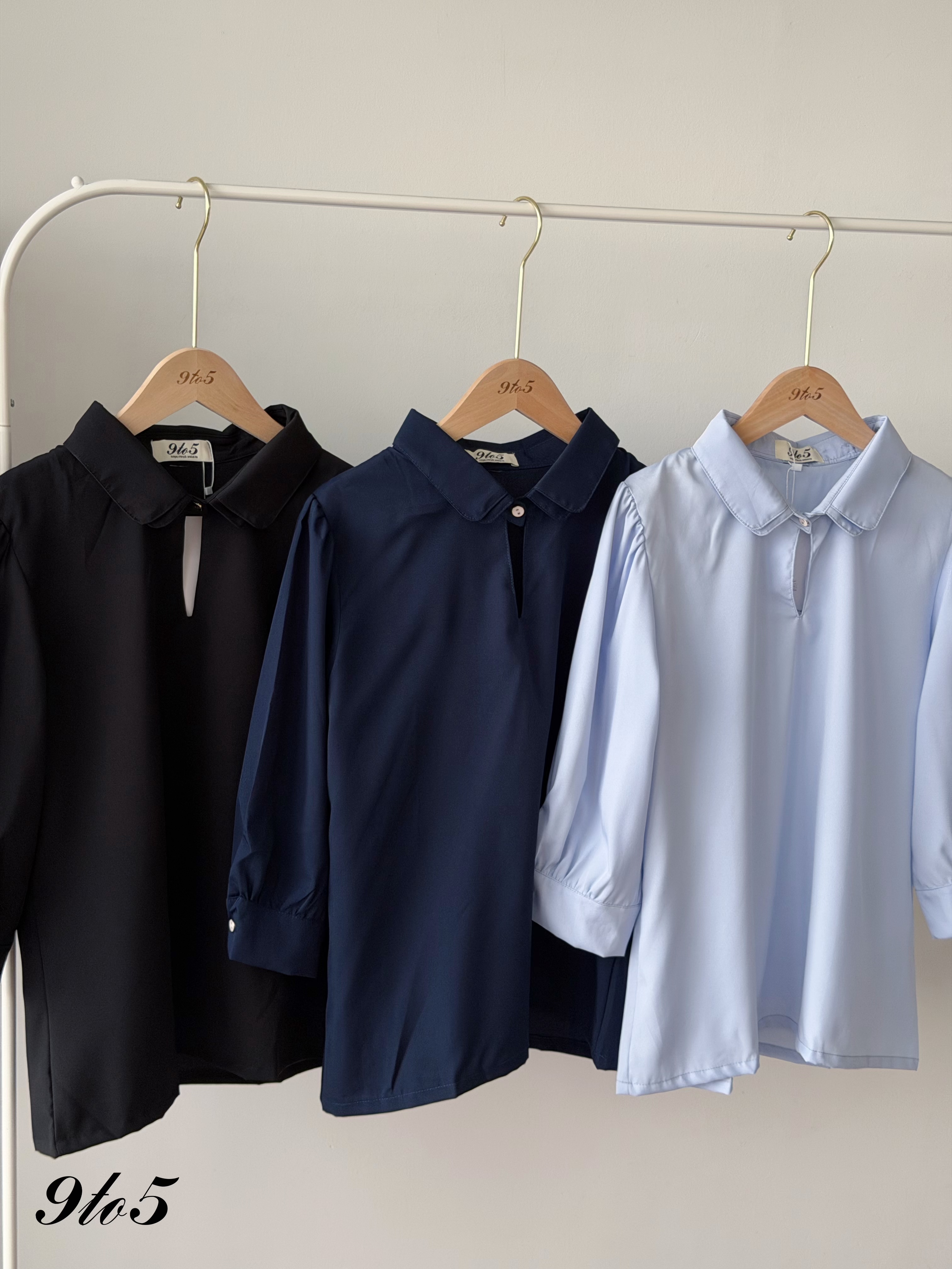 T4489 Half Sleeve Double Collar Shirt - 3 Colors