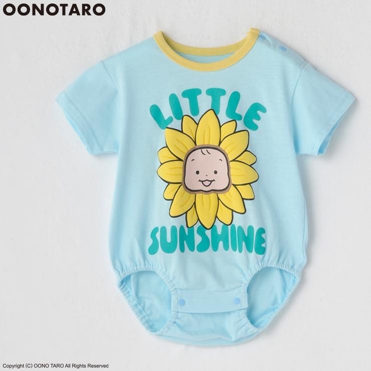 🇯🇵限量預訂 日本直送🇯🇵Oonotaro人物向日葵前後印花短袖包屁衣