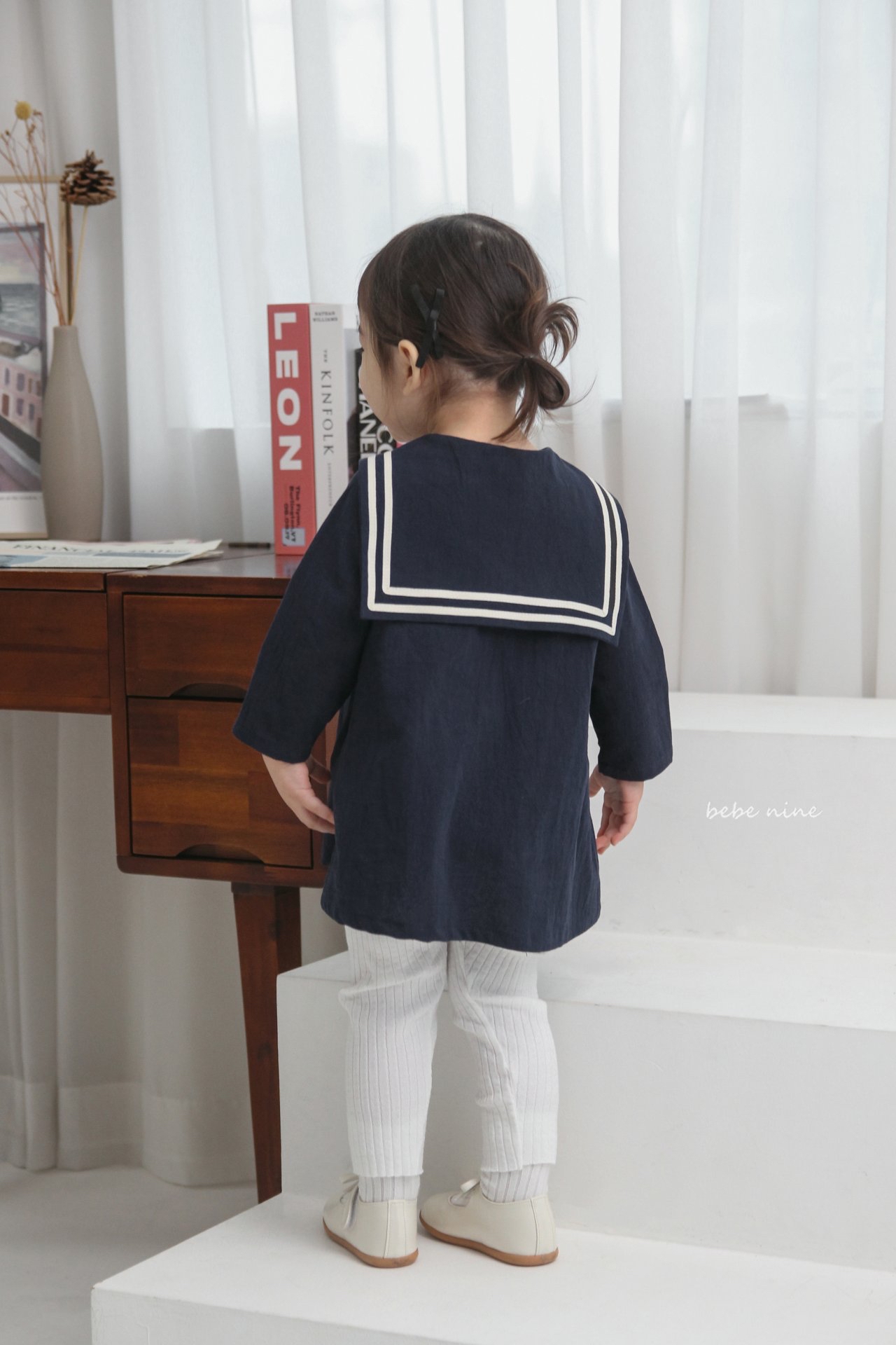 🌸預訂 韓國直送🌸🇰🇷Bebenine兩色水手領巾長袖連身裙