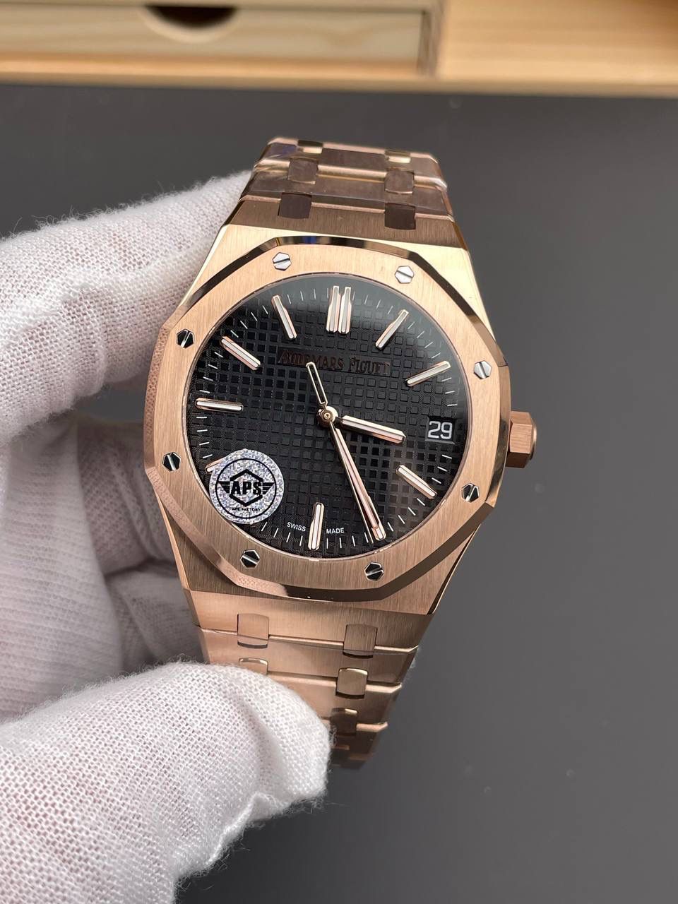 🚀爱彼 15510 全玫金黑盘/41mm/4302机💯