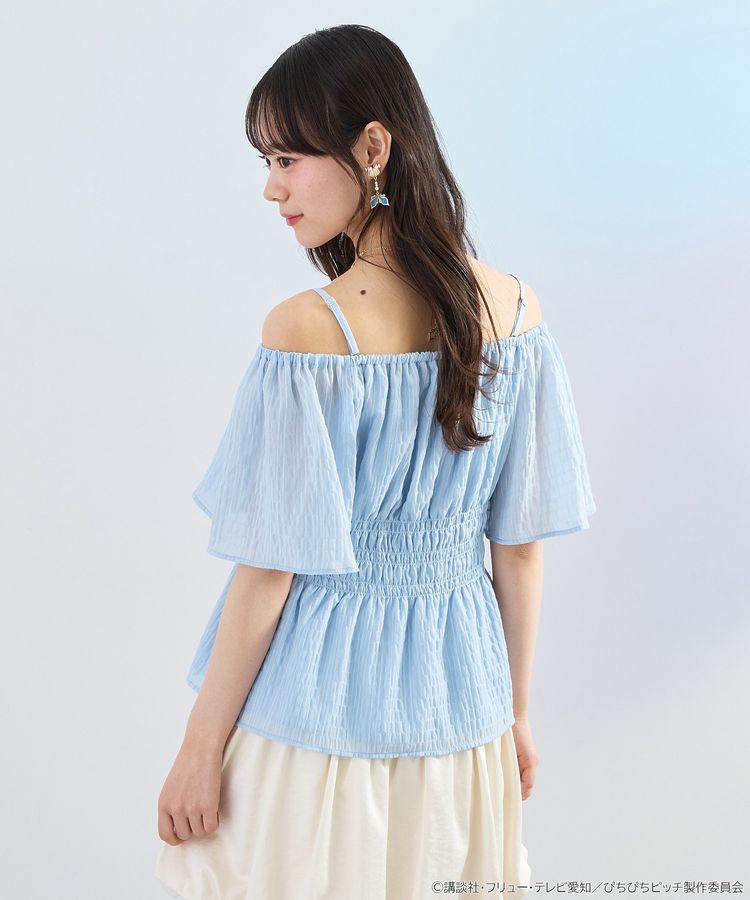 《Pre-Order》2-Way Shirred Blouse 兩穿皺褶上衣｜唱K小魚仙 Pichi Pichi Pitch X earth Japan Label (26PP07-P)