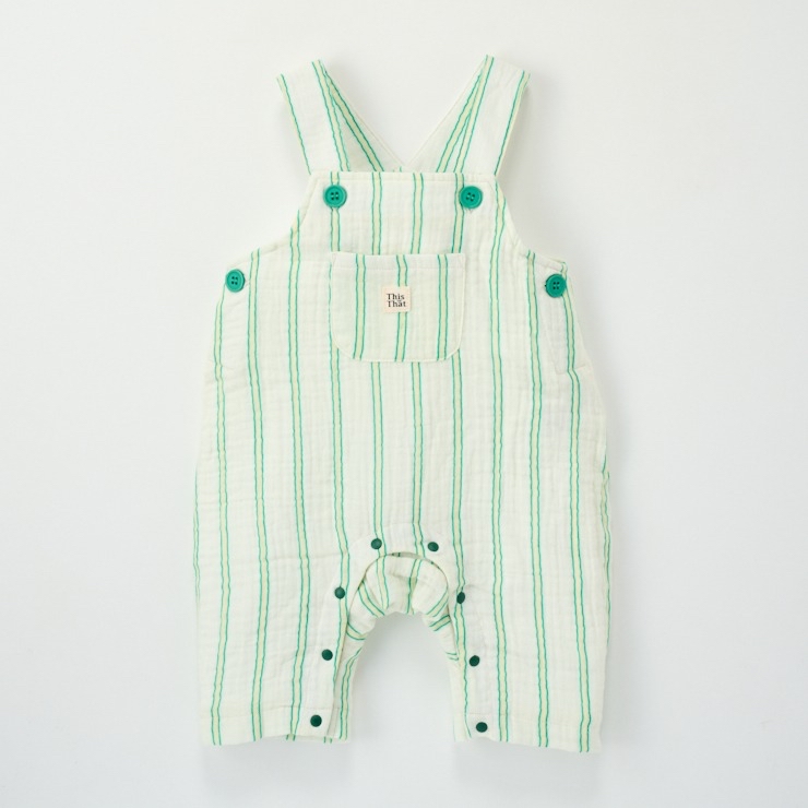🇯🇵限量預訂 日本直送🇯🇵This and That四色條紋純棉紗吊帶連身褲