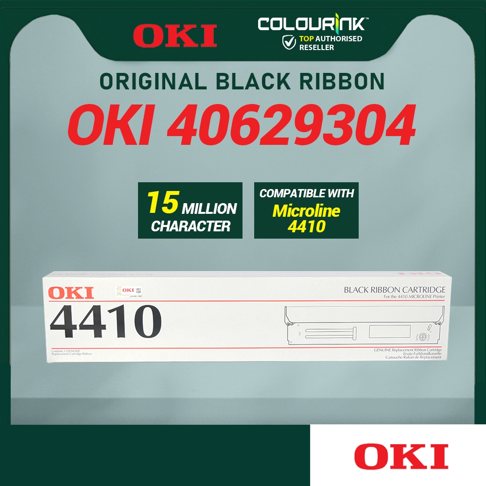 💢CLEAR STOCK 💢 OKI Original Genuine 40629304 Black Ribbon for Microline 4410 Dot Matrix Printer