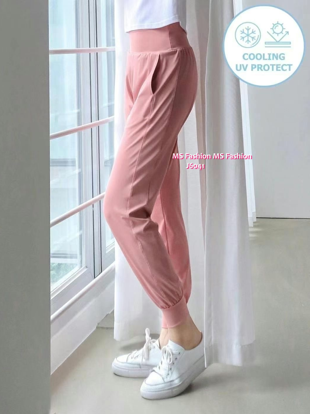 J6041 韓國🇰🇷冰涼束腳運動褲