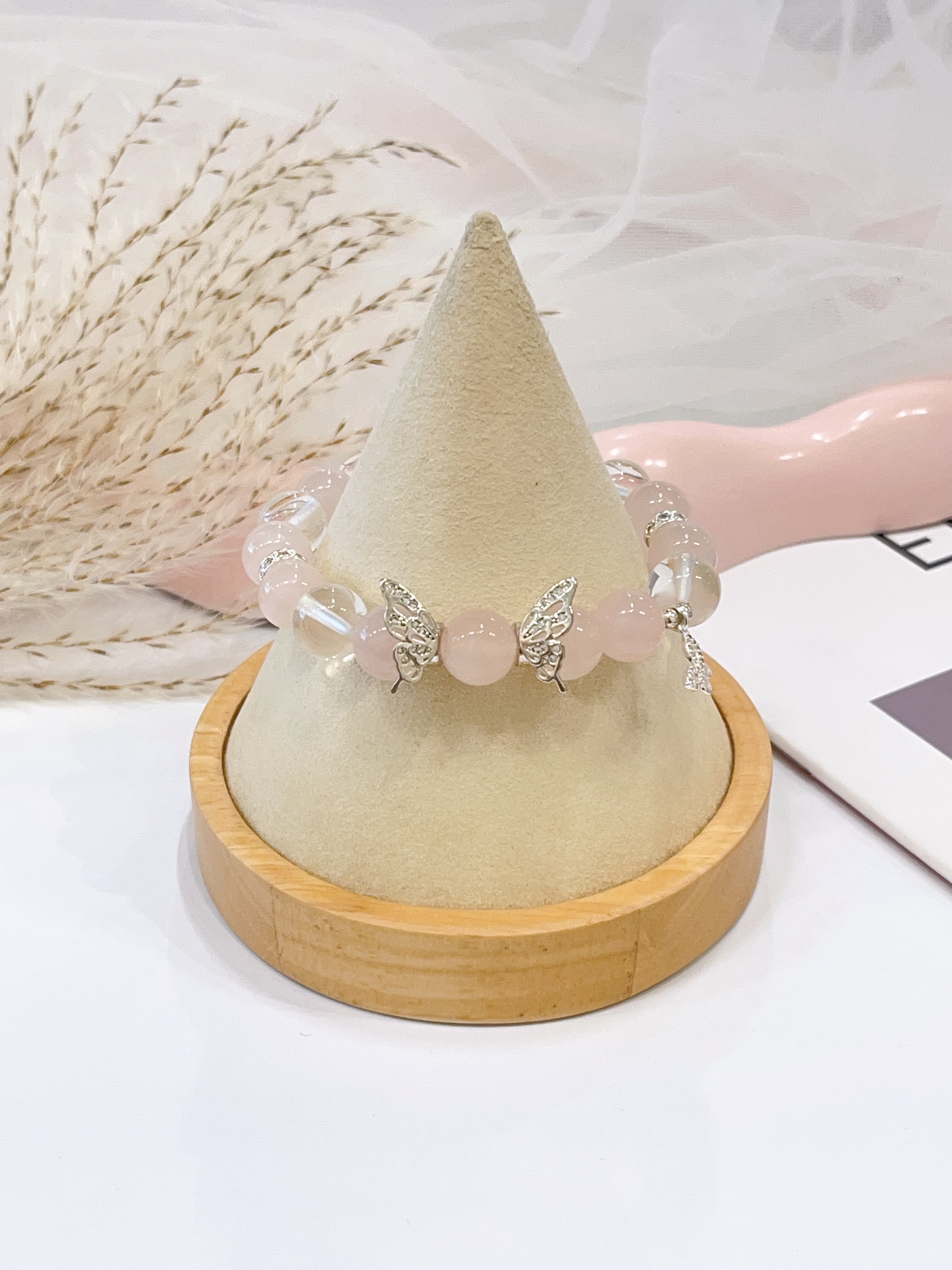 🌈 海蓝宝 × 紫水晶 × 粉水晶 × 葡萄石 × 白水晶手串 Aquamarine, Amethyst, Rose Quartz, Prehnite & Clear Quartz  |  10mm