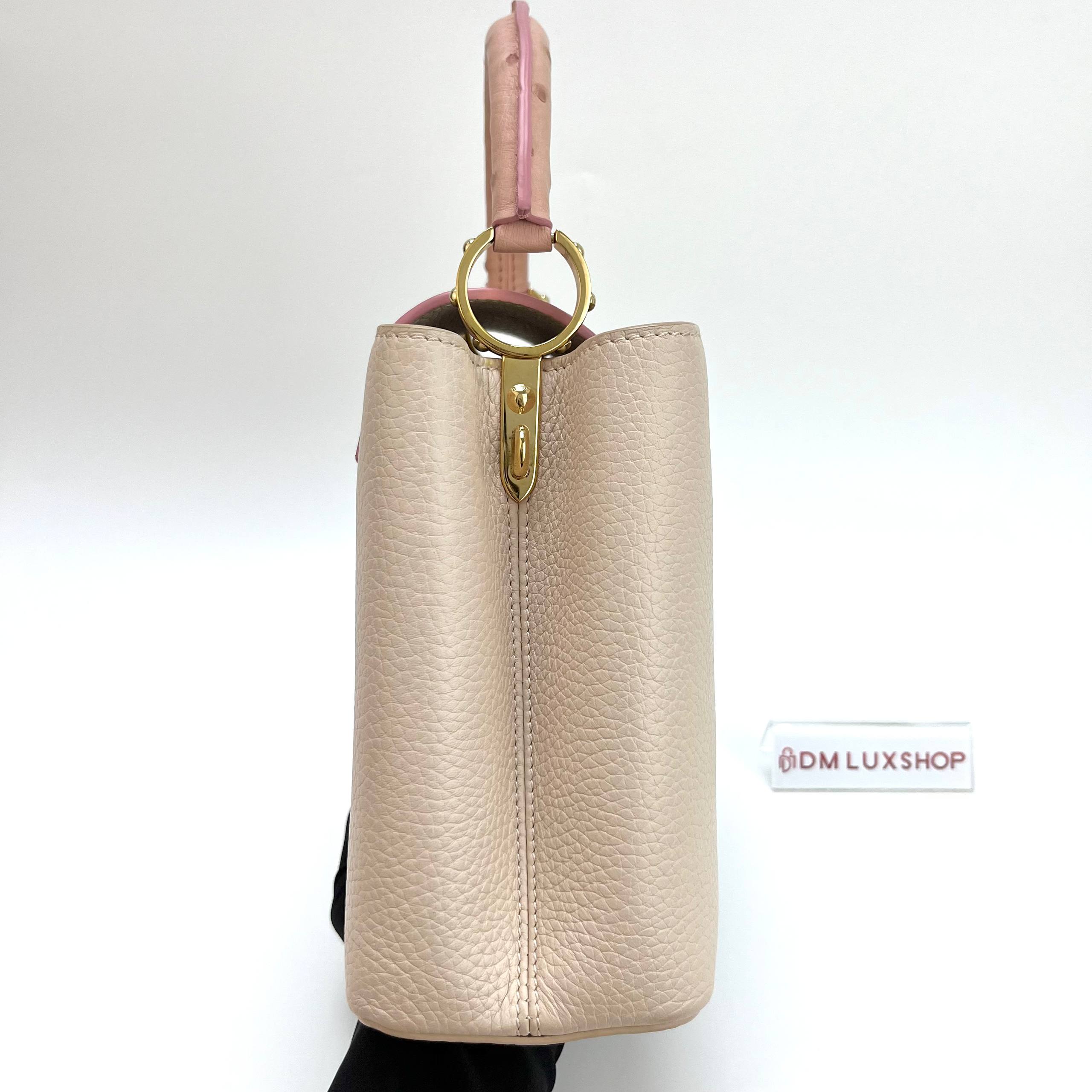 LV Capucines BB Ostrich GHW