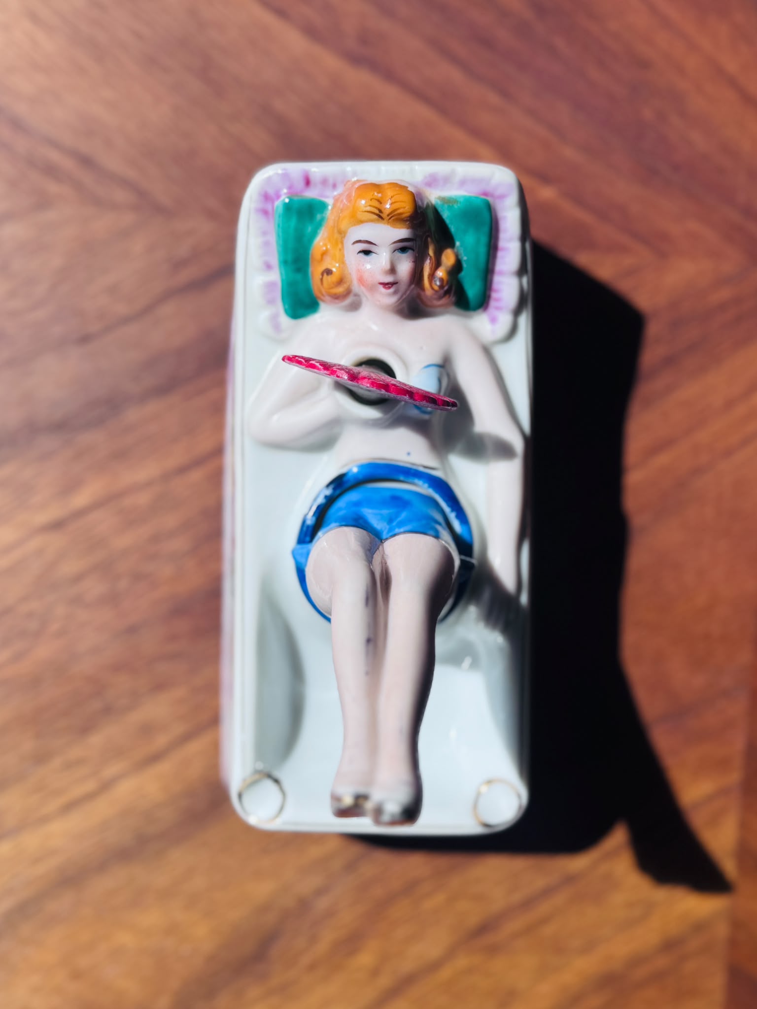 Rare! Vintage C.a. 1950s Japanese Pin-Up Girl “Naughty Nodder” Ashtray (MT2613)