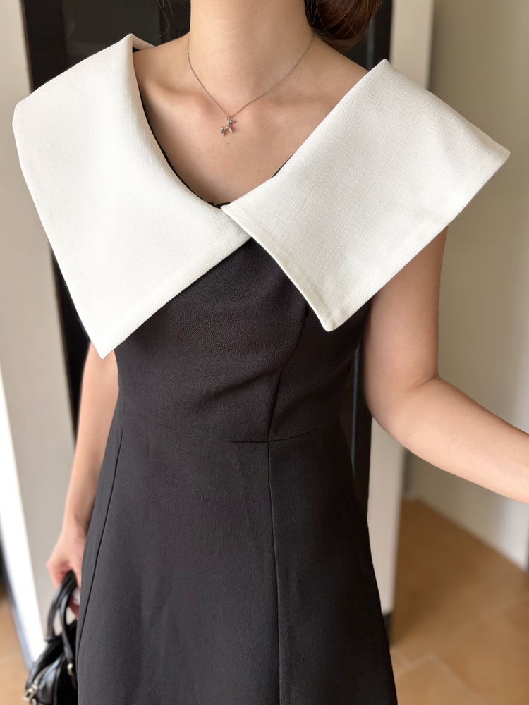 Celine Contrast Collar Dress