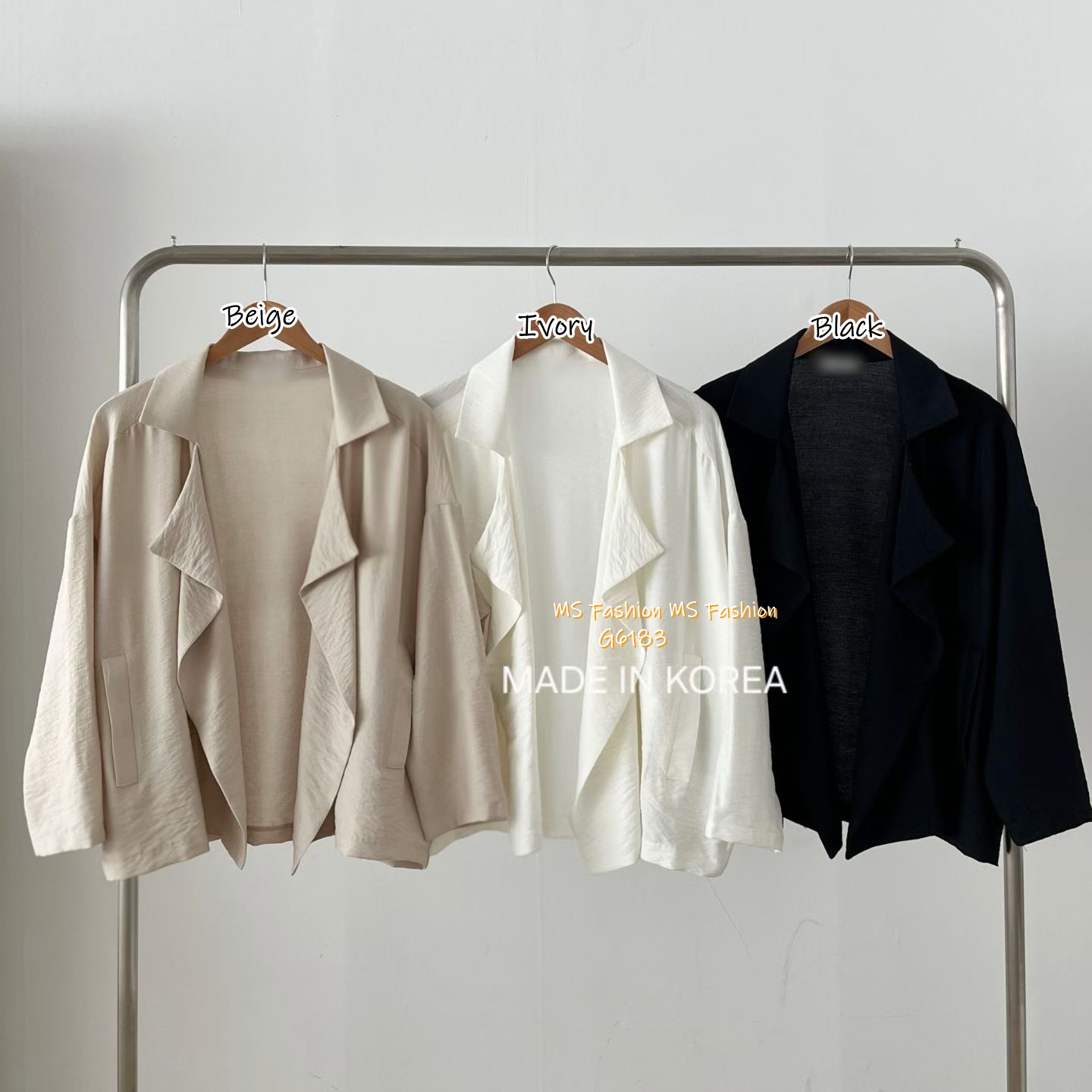 G6183 韓國🇰🇷薄料開胸外套