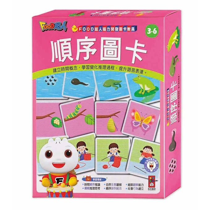 FOOD超人 順序圖卡 邏輯思維訓練 益智玩具