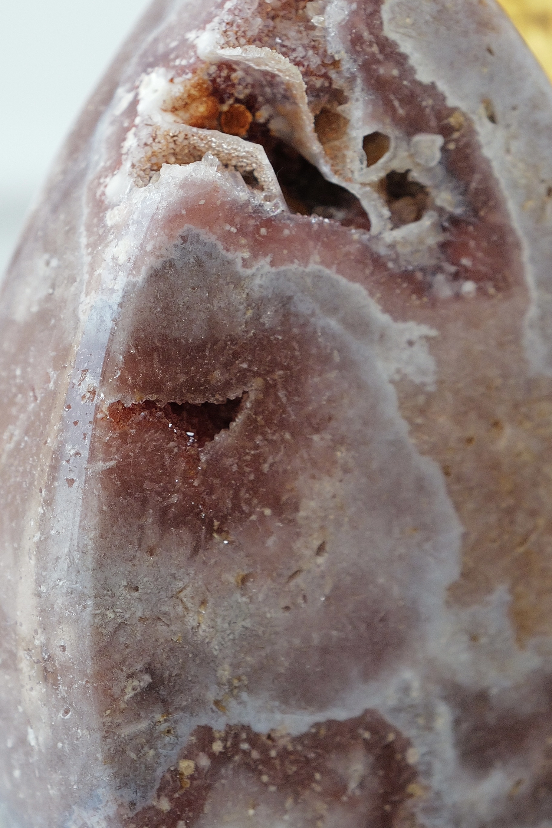 ༒ 11.7cm粉紅紫水晶 晶牙火焰形原石柱擺件༒ PA.7075CA8G5TS-RA28*5NM