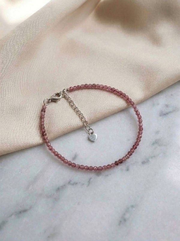 Strawberry Quartz Crystal Bracelet 