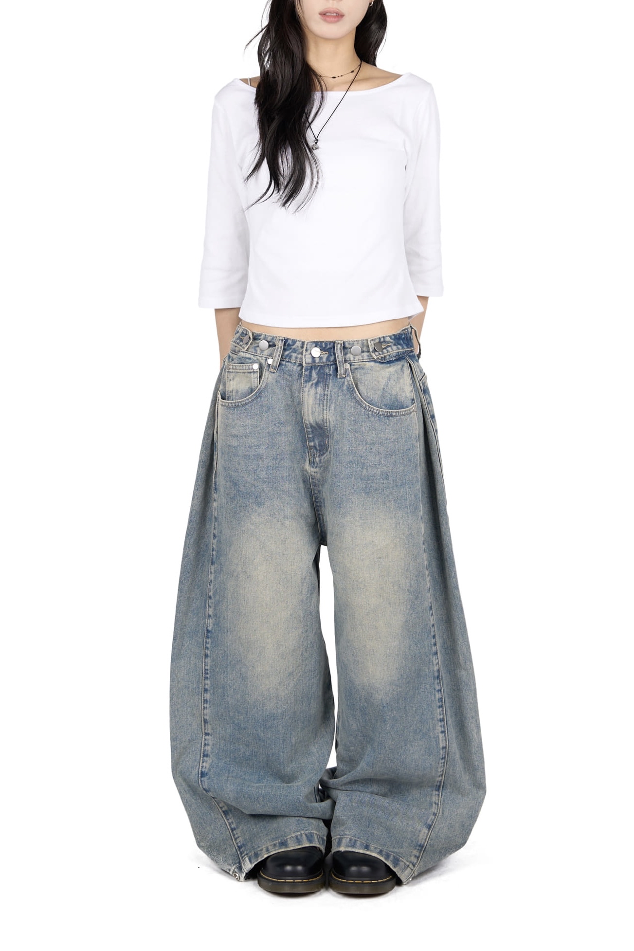 Boat Neck Mid Sleeve Top