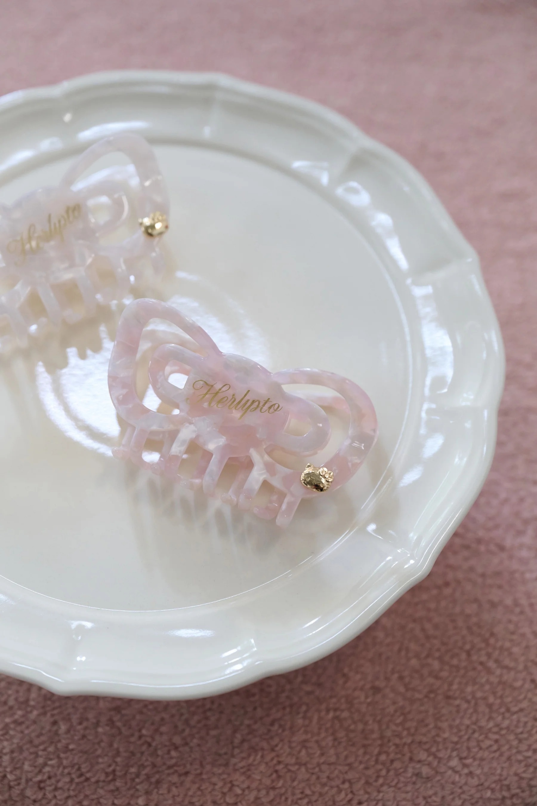 🎀【預訂】Her lip to × Kitty Ribbon Hair Clip R