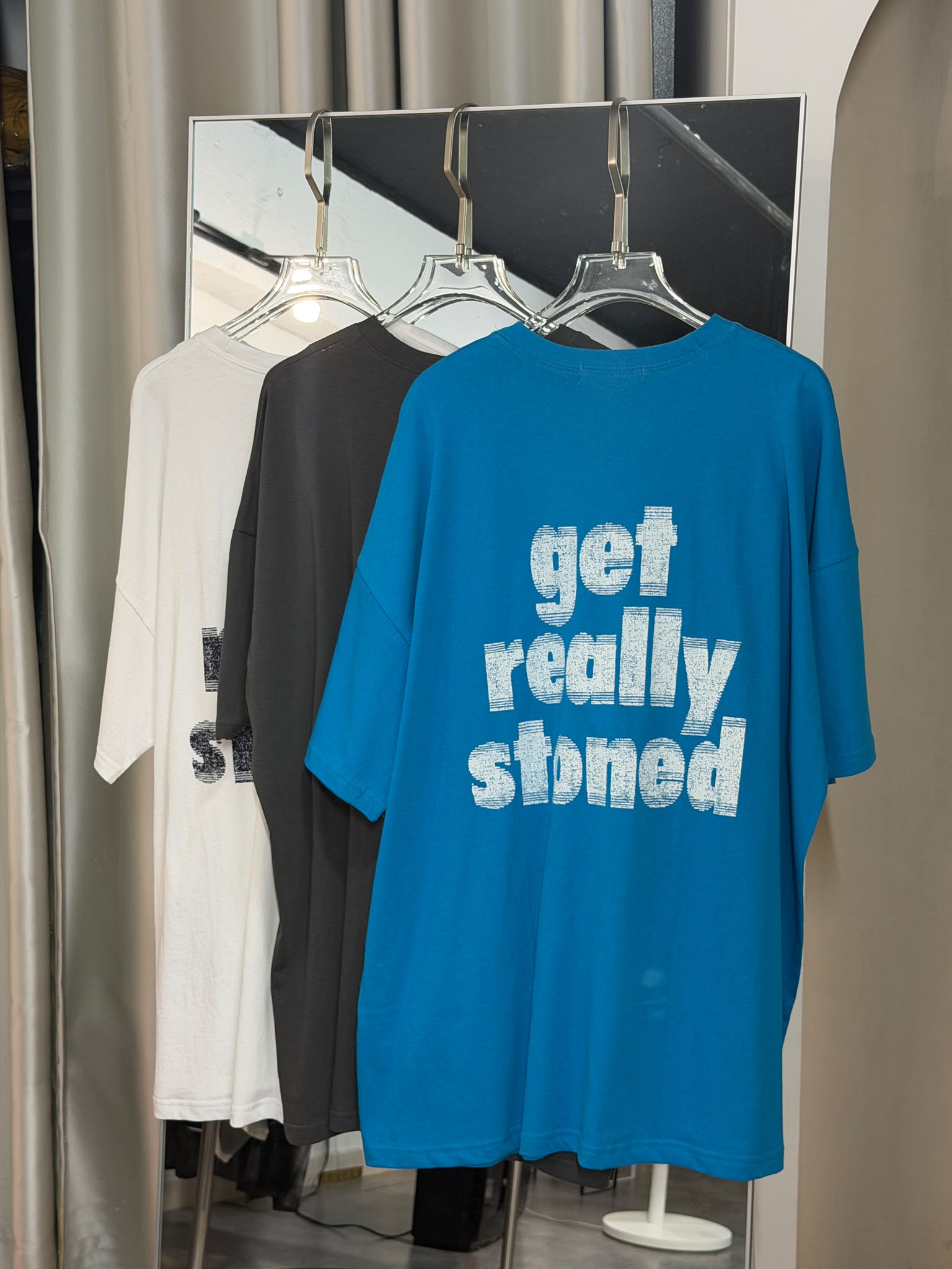  "get really stoned" 印花Tee