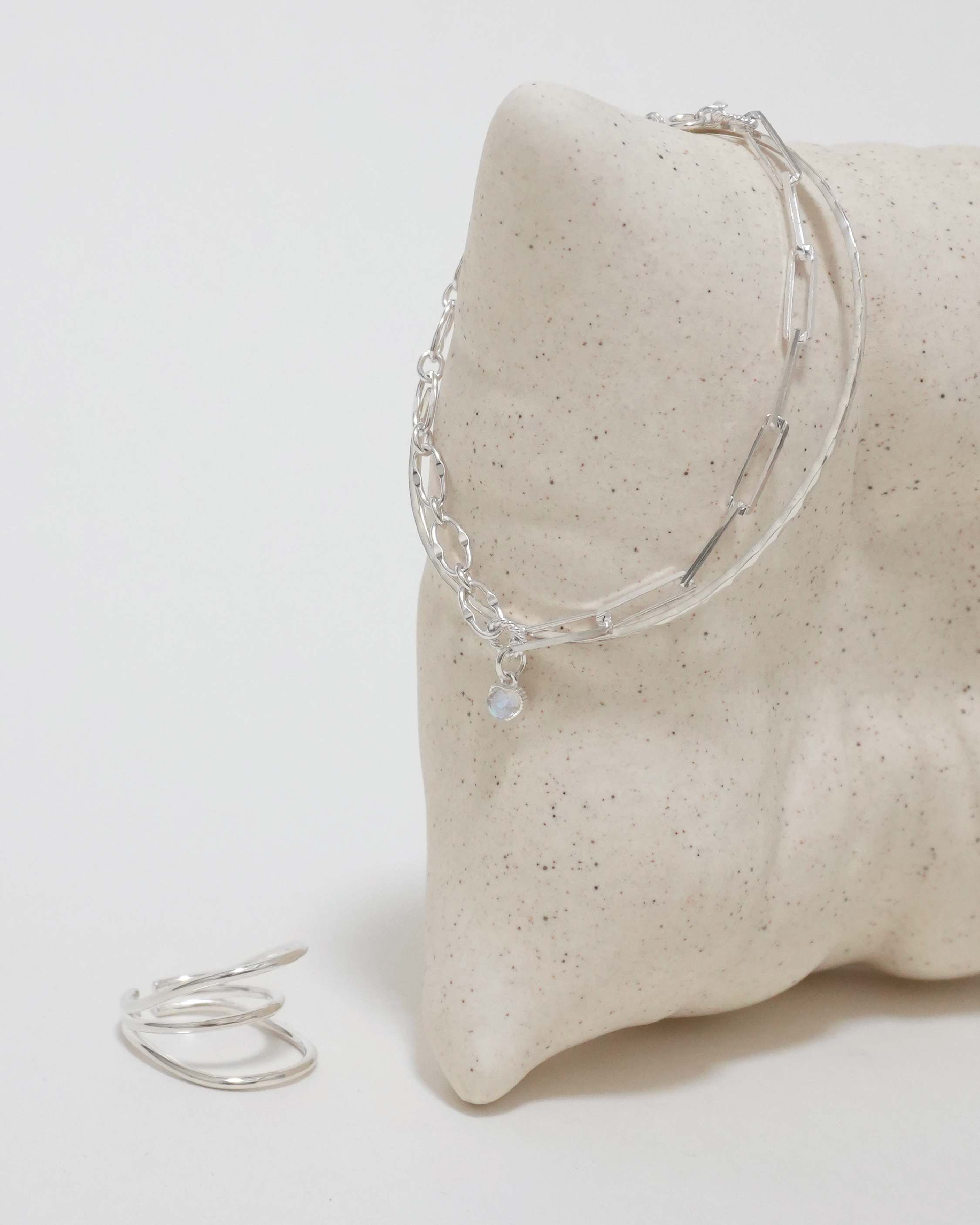 Elegant Arc Layered Ring