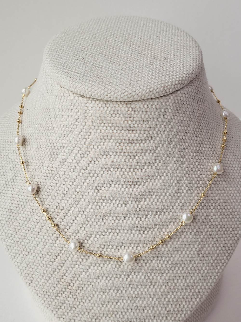 925 Freshwater Pearl Ball Chain Necklace