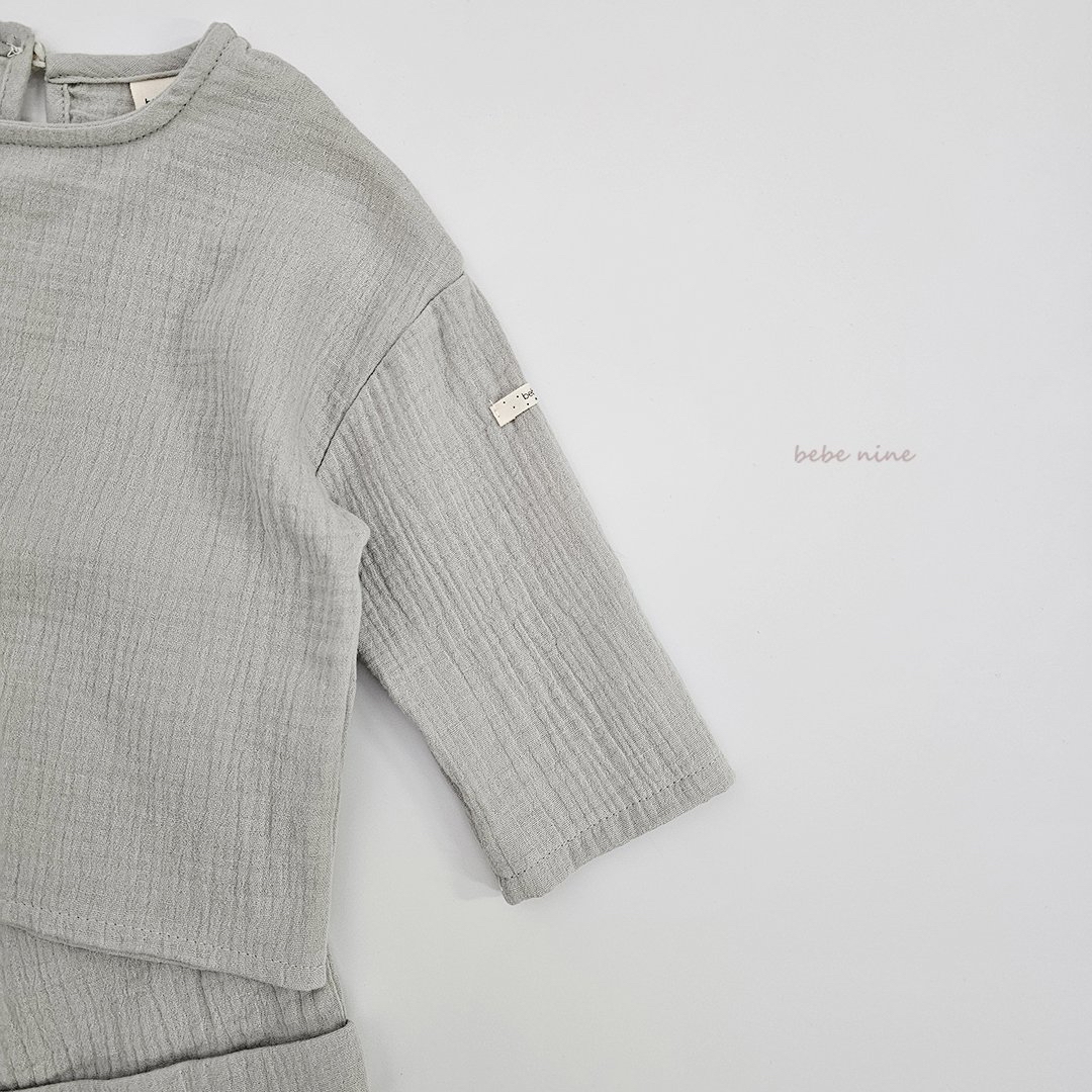 🌸預訂 韓國直送🌸🇰🇷Bebenine兩色簡約純色棉紗長袖上下套裝