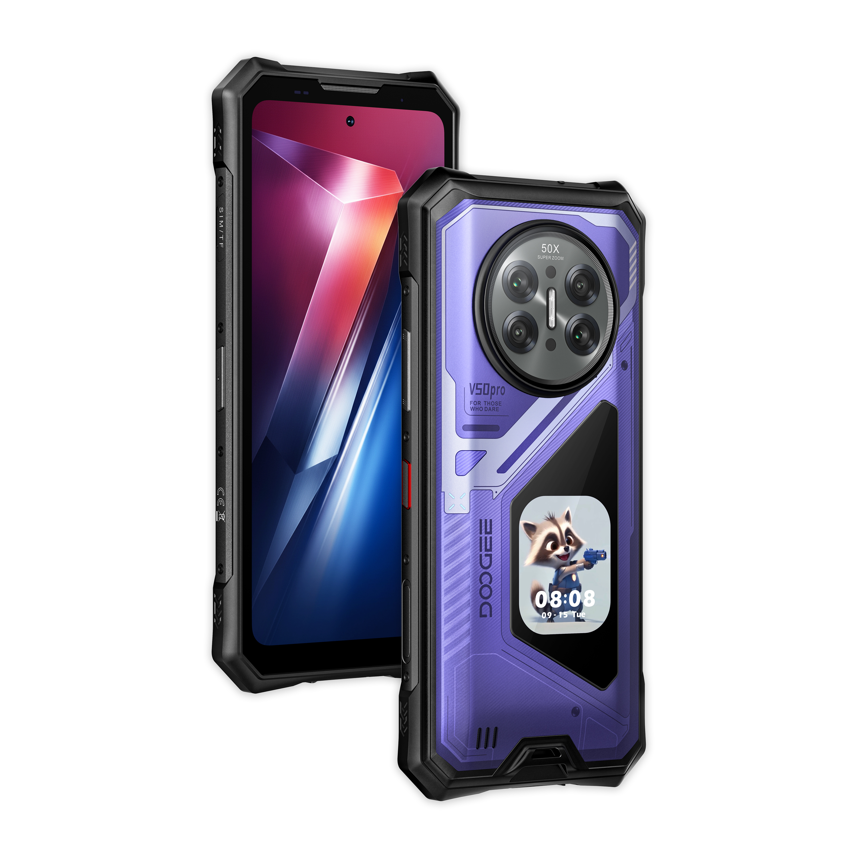 DOOGEE V50 Pro 5G | Dimensity 8300 6.78吋 120Hz 11000mAh 200MP 夜視 後置AMOLED屏幕 PoC對講 Wi-Fi 6E 三卡槽 AI工具 三防手機 Rugged Phone