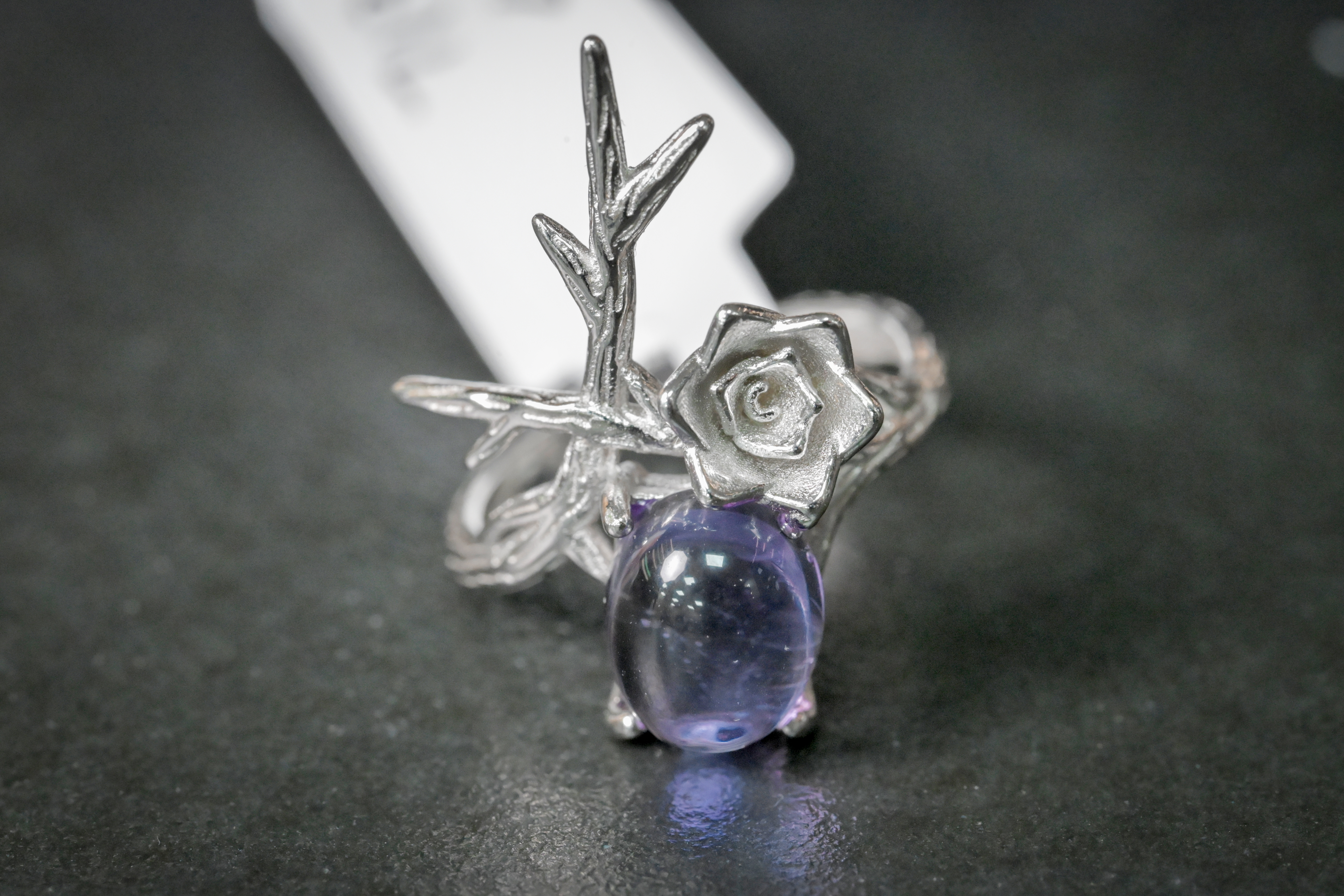 紫水晶純銀戒指 #027｜日信水晶 身心工房｜Amethyst Sterling Silver Ring #027