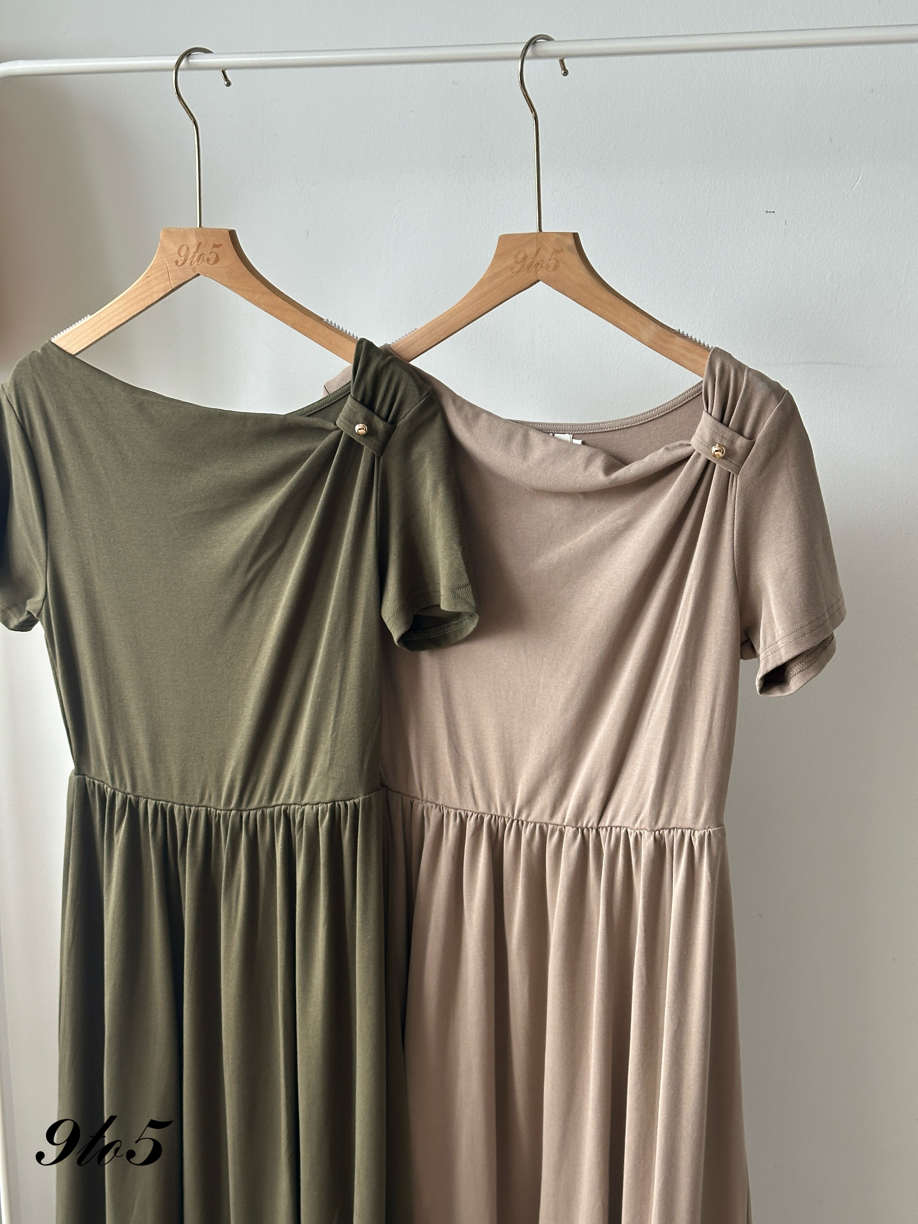 D2341 One-Shoulder Dress - 4 Colors 