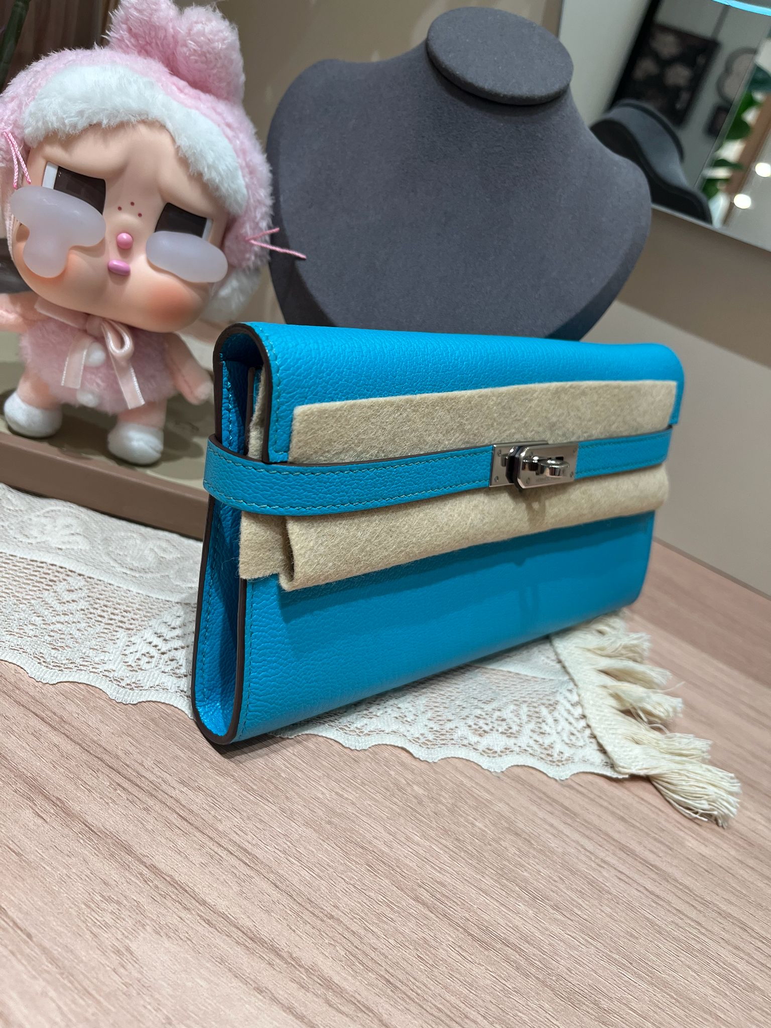 Hermes Kelly Wallet STAMP T 100%Authentic, 98%New ✅Box