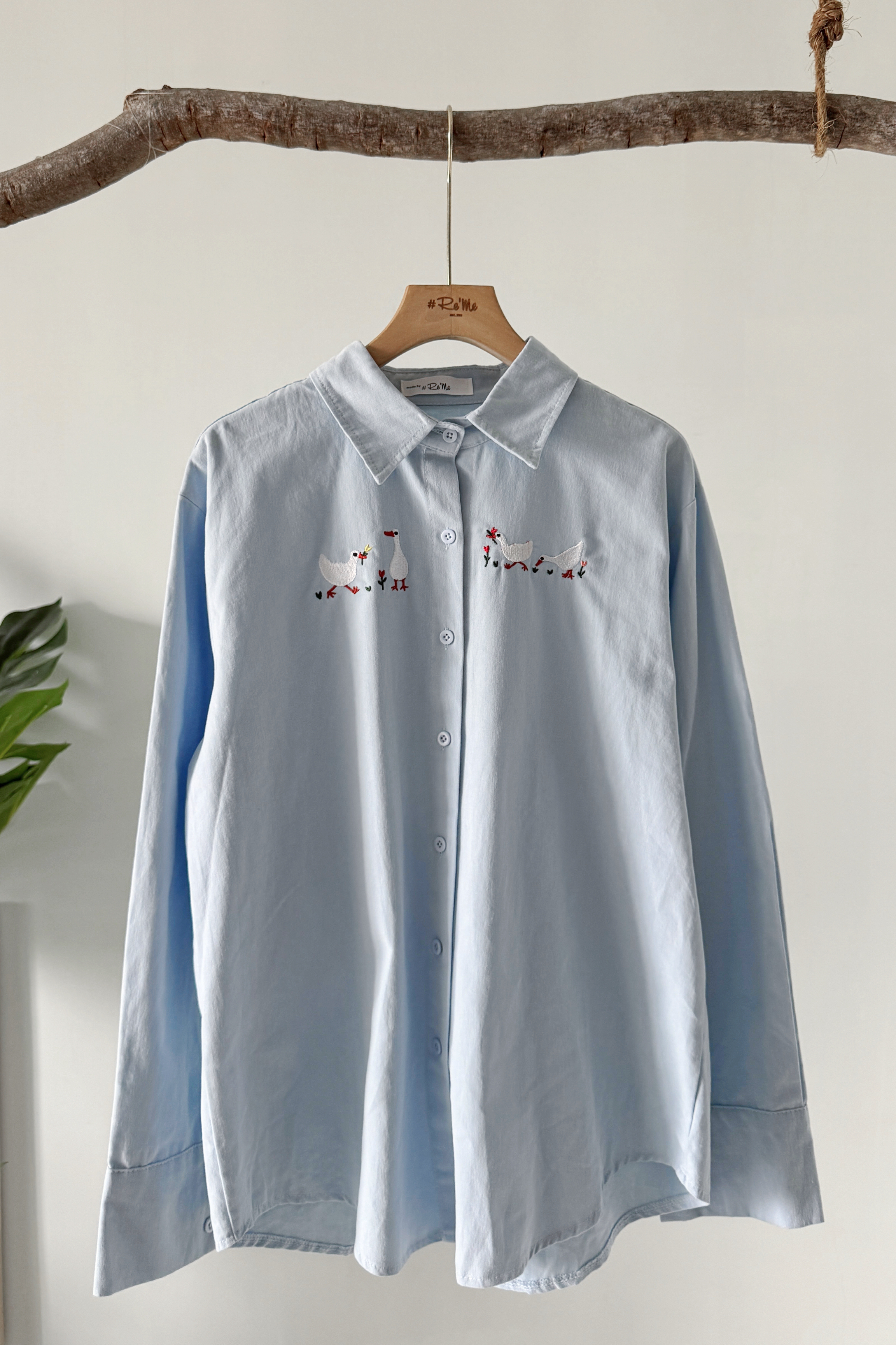 【春日来信 🌿✉️】设计款刺绣衬衫 -（ 下单后2-3制作日）