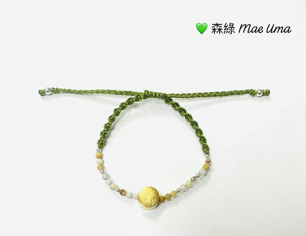 TH-2603-O-泰國百萬富翁金箔廟：八大願力開運手繩 