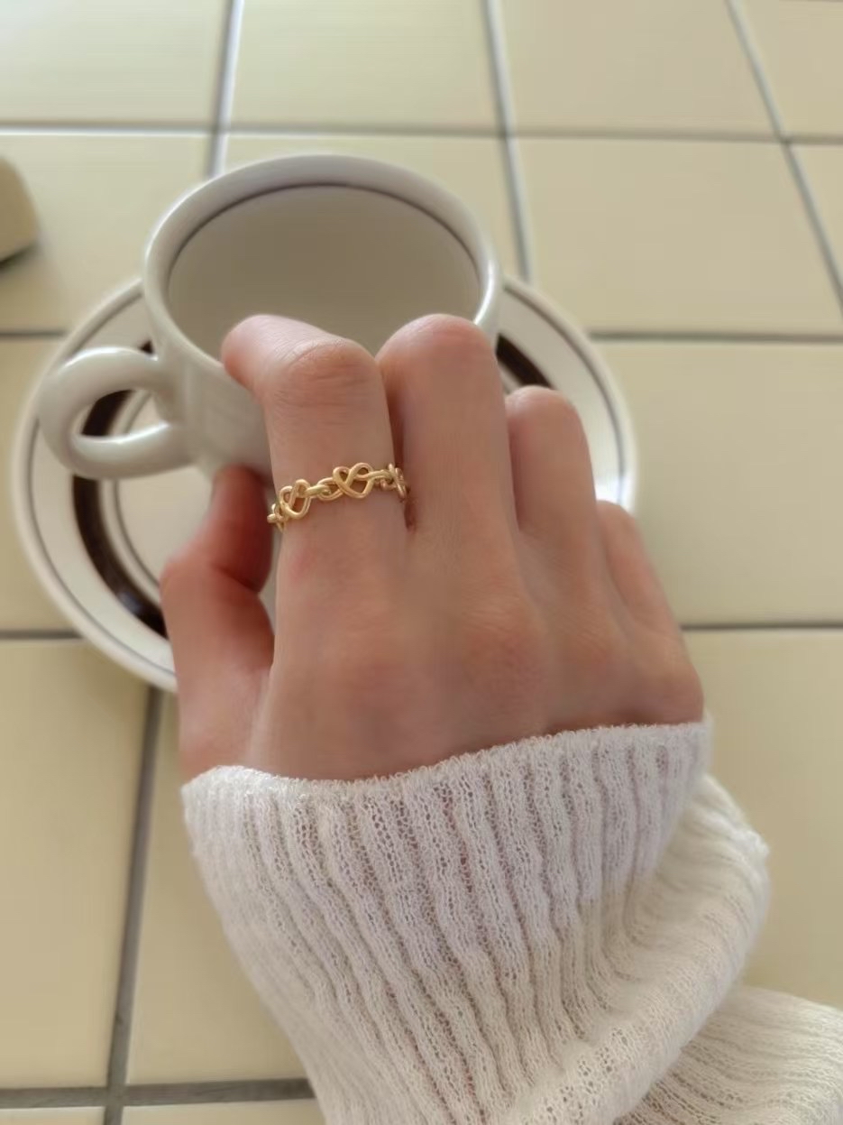 【 💍 | 韓國製！心形環扣戒指💭🤍】Heart 2 Heart Ring(兩色入)