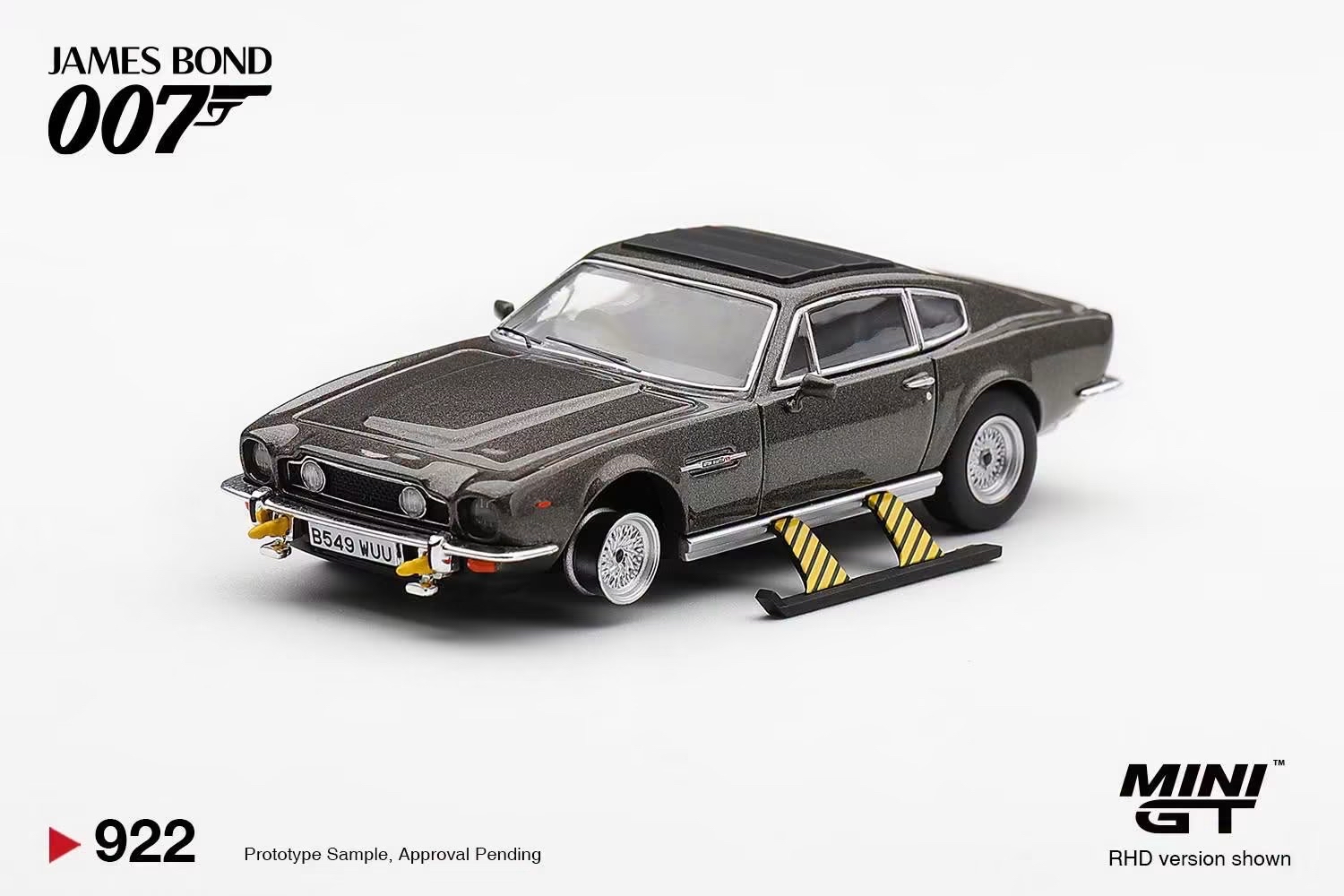 （預訂 Pre Order) Mini GT  ( MGT00922-007E ) Aston Martin V8 Vantage "The Living Daylights" Weapons On / English Blister Packaging