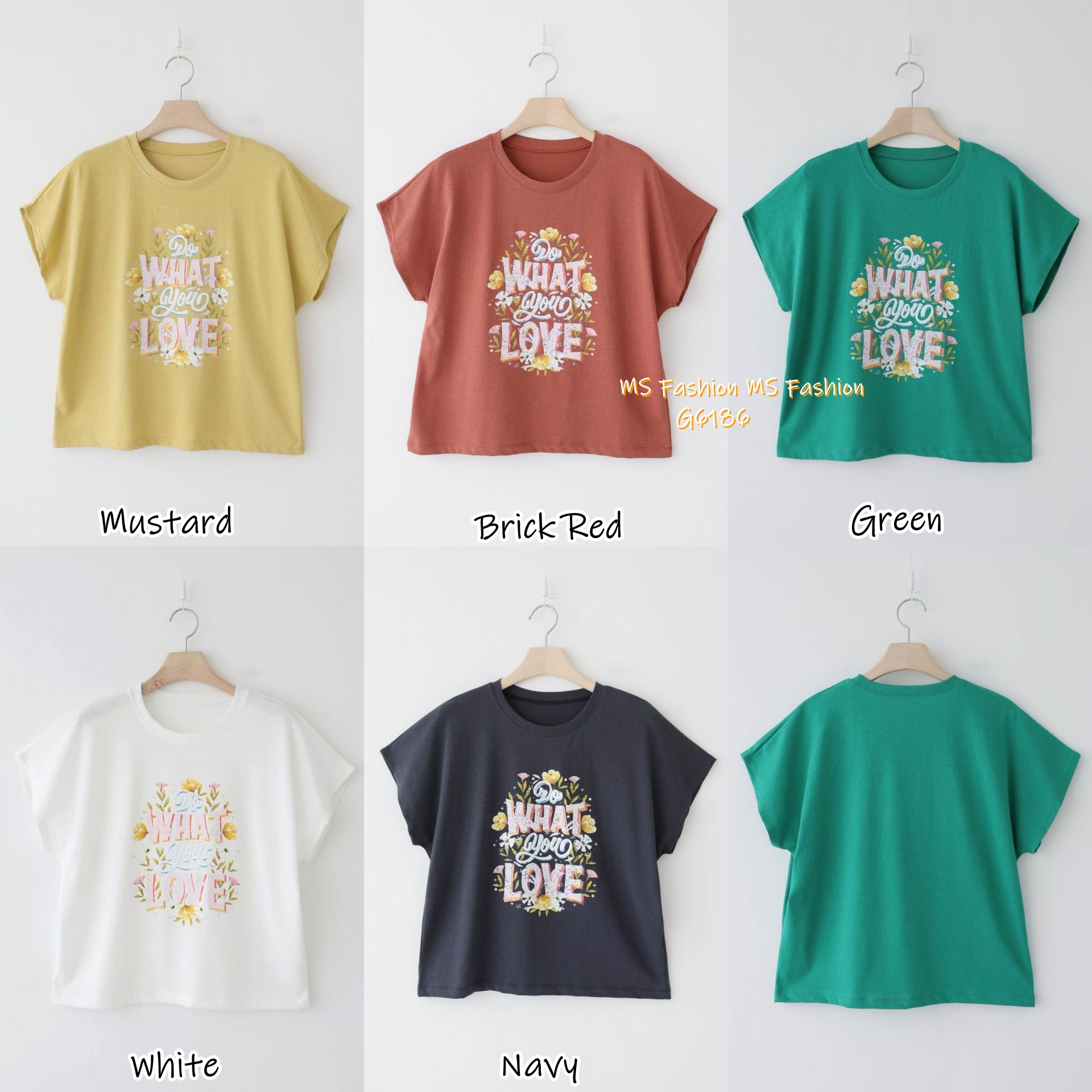 G6186 韓國🇰🇷花花字母靚print top